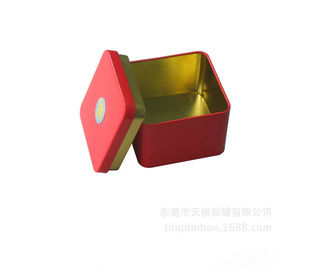 China Quadratische Geschenk-Zinn-Kästen für Teedose-Behälter mit Deckel-Kopfhörer-Kasten fournisseur