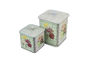 Neuer Blumen-Muster-Quadrat Matel-Zinn-Kasten mit Fantasie kundengebundenen Entwurfs-dekorativen Zinn-Kästen fournisseur